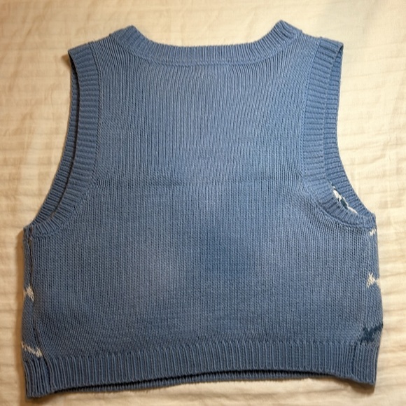 AÉROPOSTALE knitted blue sweater vest - Picture 6 of 7